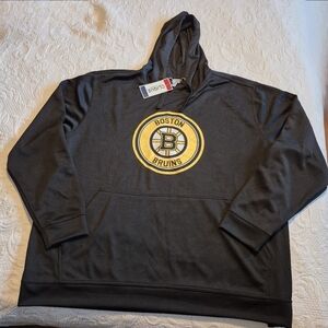 Boston Bruins men's 4XL black hoodie, long sleeve, 1 sleeve, 1 pouch pocket New